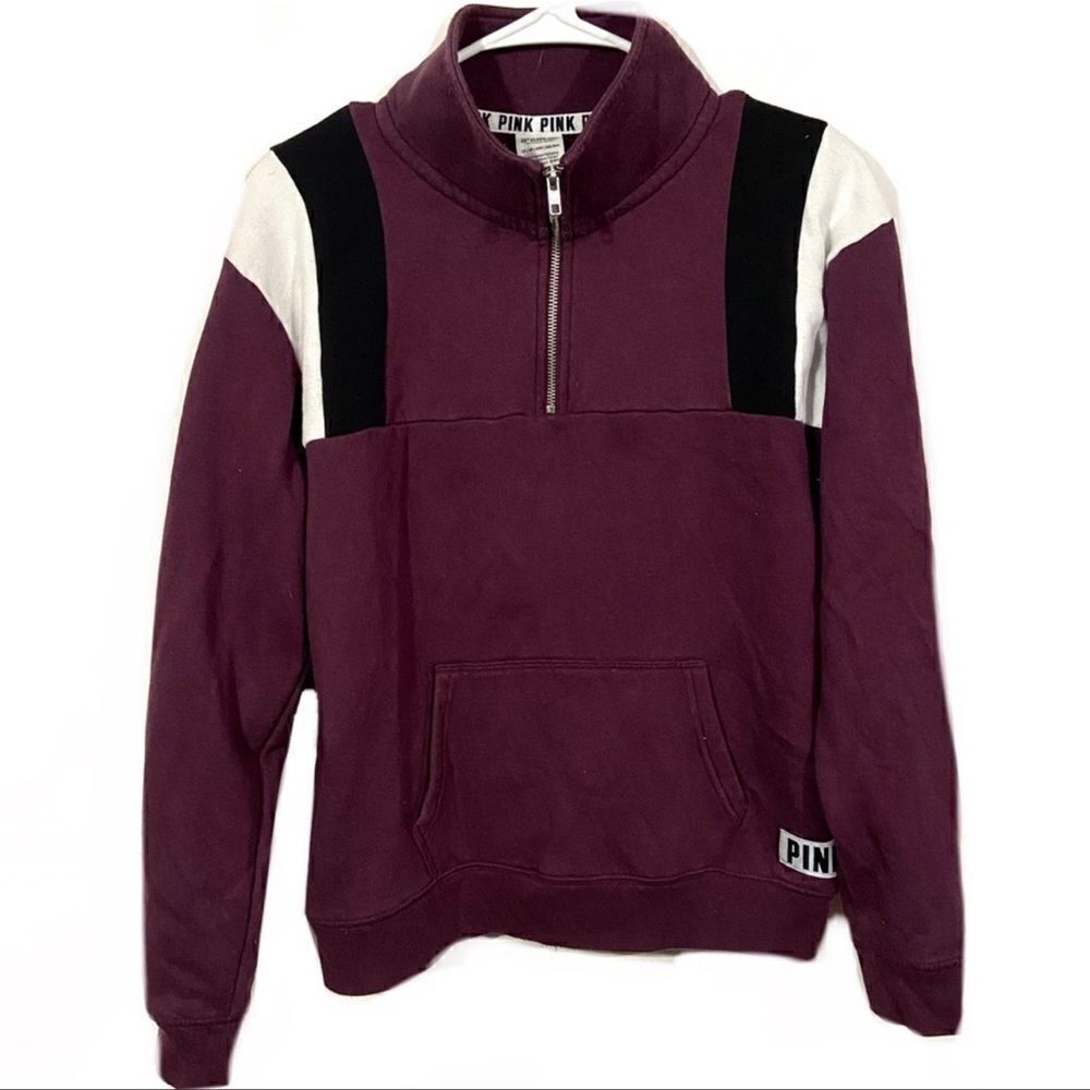 Victoria’s Secret PINK Maroon Quarter Zip Top XS